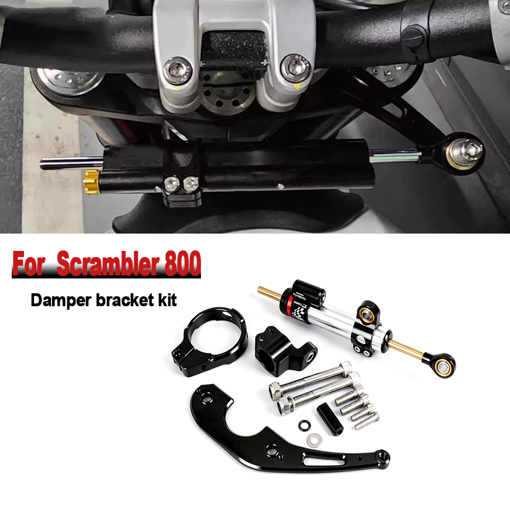 For Ducati Scrambler 800 Scram - Steering Damper Stabilizer Kit Cnc 评论和价格