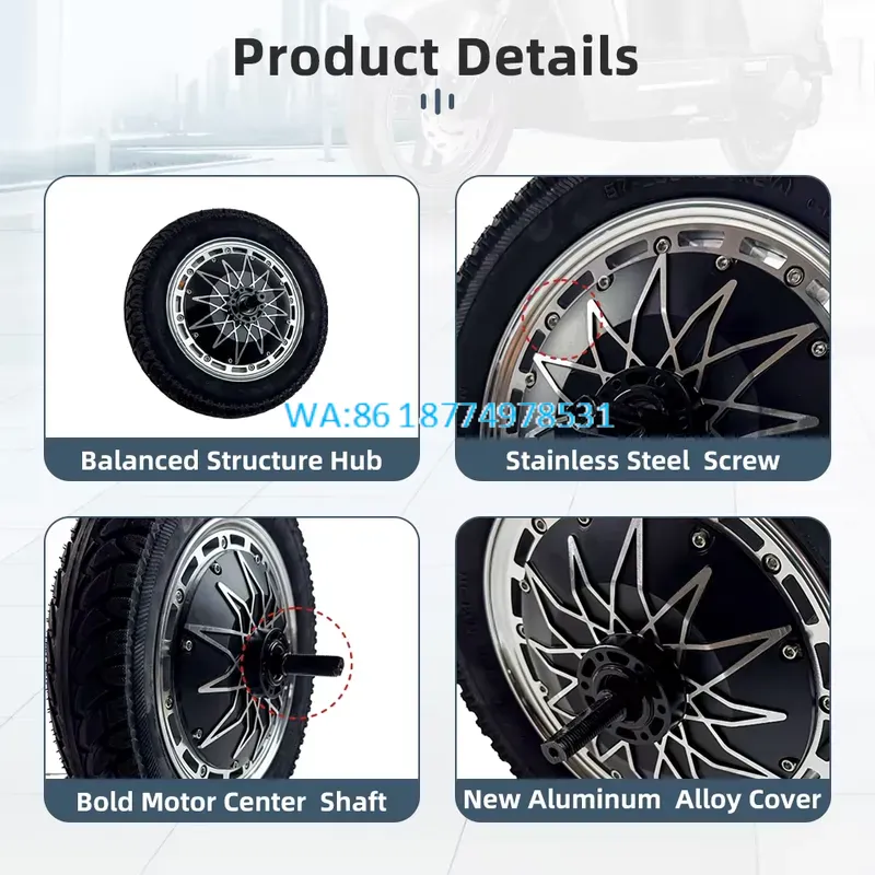 Wmwmnu for 12 Inch Hub Motor K - 60V 5000W Brushless Hub Motor 评论和价格